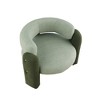 Modern Barrel Accent Chair with Hollow Back, Stylish Curved Arm Side Chair for Bedroom & Living Room - 3 of 4