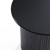 LuxenHome Black Finish Fluted Fir and MDF Wood Accent Round Table - image 4 of 4