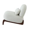 Maliang Velvet Accent Chair with Soft Cushion, Comfy Armless Reading Chair for Apartment, Balcony - 3 of 4