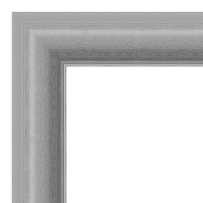 Peak Polished Silver Rectangular Bathroom Vanity Mirror
