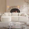 MAYEERTY 104 in Plush Fleece Convertible Sofa, Compressed Zero-Assembly Modular Beige Living Room Sofa - 4 of 4