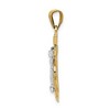 Black Bow Jewelry 14k Two Tone Gold Diamond-cut Mariner's Crucifix Cross Pendant - 2 of 4