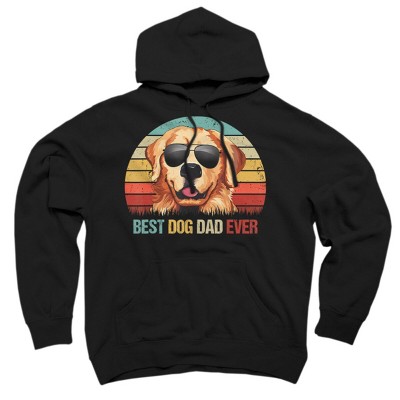 Adult Design By Humans Best Dog Dad Ever Golden Retriever By LuckyCharm99 Pullover Hoodie