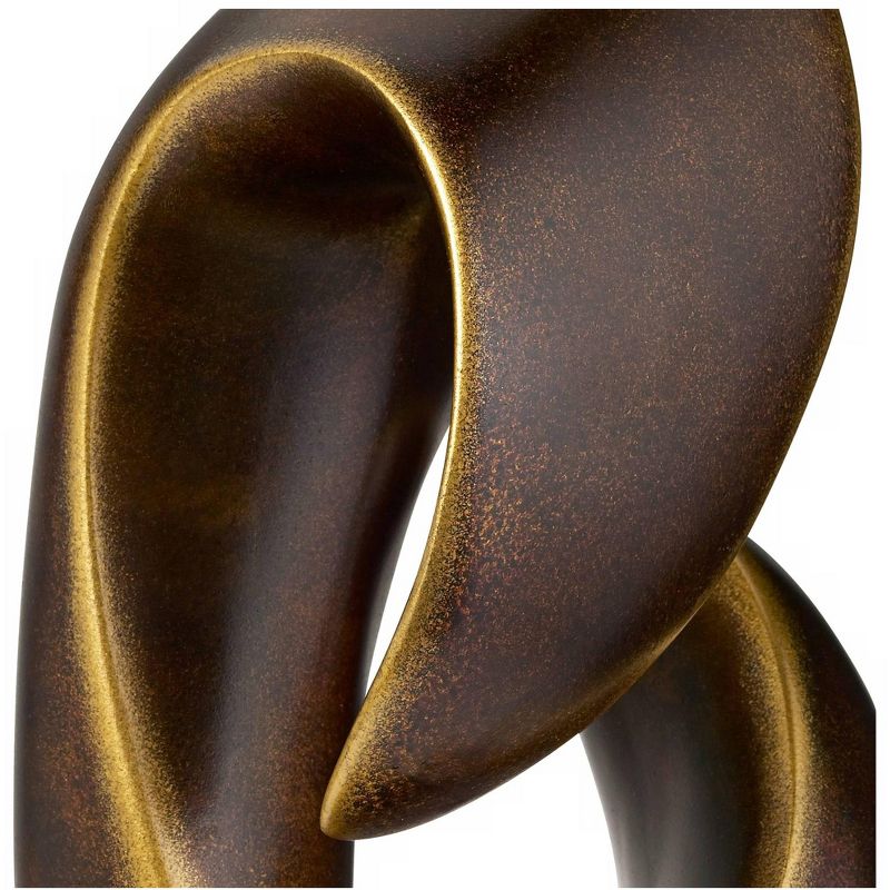 Studio 55D Open Infinity 25" High Gold Sculpture With 8" Square Riser, 2 of 7