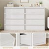 Whizmax 8 Drawer Dresser for Bedroom, 54" Wide Modern Double Dresser Organizer, Chest of Drawers for Living Room Bedroom White - 2 of 4