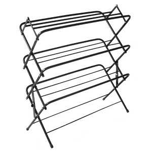 Zenree 4-Tier Foldable Metal Shoe Rack Shelf, Matte Black - 1 of 4