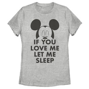 Women's Mickey & Friends If You Love Me Let Me Sleep T-Shirt - 1 of 4