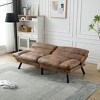 TiramisuBest Furniture,Bedroom furniture,Living room furniture,sofa with thick cushion,Sofa bed,Sleeper sofa with metal feet,White - 4 of 4