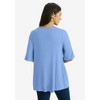 Jessica London Women's Plus Size Asymmetrical Twist Neck Tunic - 3 of 4