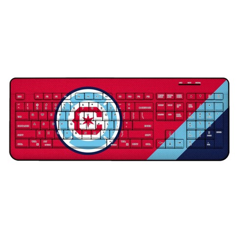 Keyscaper Chicago Fire Diagonal Stripe Wireless Usb Keyboard : Target