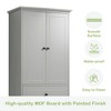 Resenkos Storage Cabinet with 2 Doors and 4 Drawers for Bathroom, Office, Adjustable Shelf, MDF Board with Painted Finish, Grey Gray - 3 of 4
