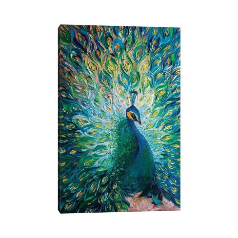 Magnificent Peacock Giclee Canvas Wall Art Set