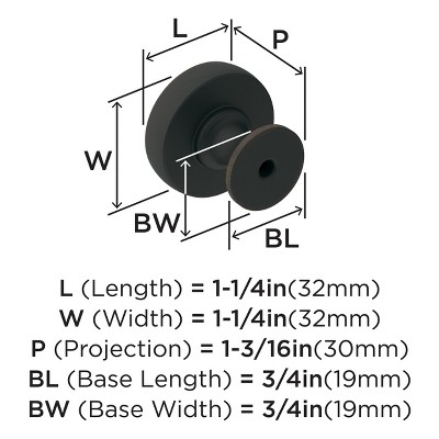 Winsome Oil Rubbed Bronze Round Cabinet Knob with Mounting Hardware