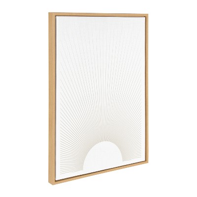 Kate and Laurel Sylvie Sun Rays Framed Canvas by Rocket Jack