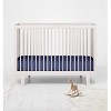 Bacati - Solid Navy Blue 100 percent Cotton Universal Baby US Standard Crib or Toddler Bed Fitted Sheet - 4 of 4