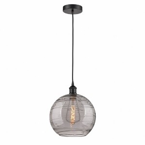 Athens Deco Swirl - 1 Light Mini Pendant In Industrial Style-14.75 Inches Tall and 12 Inches Wide - 1 of 1
