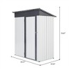 5x3ft Outdoor Storage Shed, Modern Metal Tool Shed Storage House with Lockable Doors, Patio Iron Shed with Sloping Roof for Backyard Garden Lawn - 3 of 4