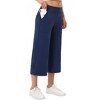 Clearlove Womens Loose Wide Leg Pants Elastic Waisted Palazzo Harem Pants with Pockets Work Trousers - 4 of 4