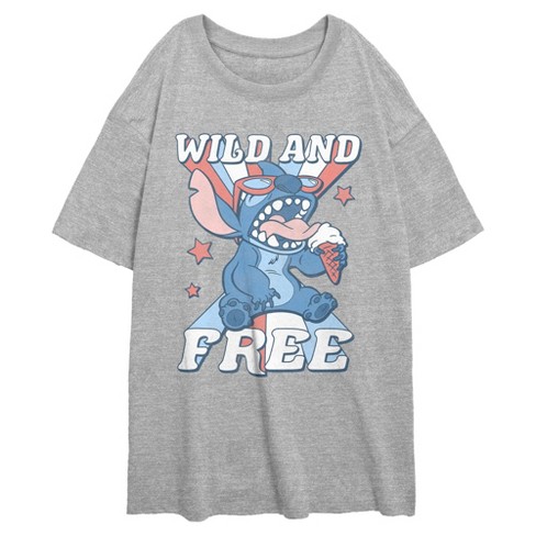 Junior's Lilo & Stitch Wild and Free Alien Oversized T-Shirt - image 1 of 2