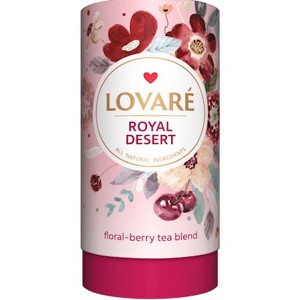 Lovare Royal Dessert Tea Blend 80g - Featuring Rose Petals, Cherry, Orange Zest, and More - 1 of 1