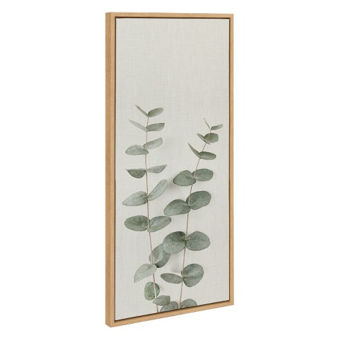 Kate and Laurel Sylvie Eucalyptus Botanical II Framed Canvas by The Creative Bunch Studio - image 1 of 4