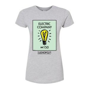Women's - Monopoly - Electric Company Fitted Graphic T-Shirt - 1 of 2