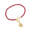 Ross-Simons 30.00 ct. t.w. Garnet Bead Charm-Compatible Toggle Bracelet in 18kt Gold Over Sterling. 8 inches - 3 of 4