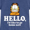 Girls' - Garfield - Hello Go Home Now Fitted Short Sleeve Graphic T-Shirt - 2 of 4
