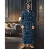 ADR Men's Robe, Plush Fleece Hooded Bathrobe Man, Long Warm Cozy Bath Robe Man - 2 of 4