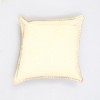 Kumasinova 19x19 Inches Square Stonewashed Cotton Velvet Throw Pillows,Couch Pillows with Decorative Handstiched Edges,Decorative Pillows for Bed - 3 of 4