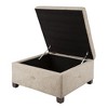 CAVINAS Square Polyester Storage Ottoman Bench with Button-Tufted Design,Upholstered Storage Ottoman,Storage Benches for Living Room,Bedroom - 4 of 4