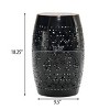 12" Small Mosaic Side Table For Patio Or Living Room, Decorative Metal Accent Table With Boho Ceramic Tile Top-The Pop Home - 4 of 4