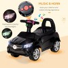 TopComfy Baby Walkers Kids Ride On Push Car, Foot to Floor Walking Sliding Toy Car for Toddler, Storage, Fashionable, Black, 25"*11"*8" - 4 of 4