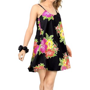 HAPPY BAY Women's Vacay Holiday Beach Summer Beachwear Sleeveless Casual Dress Spaghetti Strap Nightshirts Slip Nighty - 1 of 4