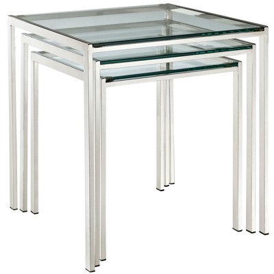 Nimble Nesting Table Silver - Modway