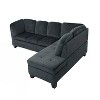 Christopher Knight Home Edna 101.5" Modern Upholstered Sectional Sofa with Removable Cushions - 2 of 4