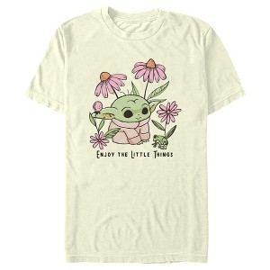 Men's Star Wars: The Mandalorian Grogu Enjoy the Little Things Frog T-Shirt - 1 of 4
