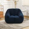Lyngins Plush Faux Fur Bean Bag Chair, Lazy Chair with Tufted Soft Stuffed Filling, Ergonomic Accent Chair, Single Sofa Chair for Dorm/Apartment, - 2 of 4