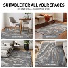 World Rug Gallery Marble Swirl Shag Rug – Blue – Medium Pile – Great for Living Room, Bedroom, or Entryway - BLUE 2'3"x12' - 4 of 4