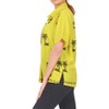 LA LEELA Women's Casual Solid Short Sleeve Blouse Shirt TShirts Button Up Dress Tops Tee Shirts Hawaiian Blouses for Women - 2 of 4