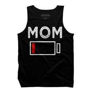 Men's Design By Humans Mom Low Battery Alert By shirtpublic Tank Top - 1 of 2
