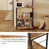 Kitchen Bakers Rack with Power Outlet, Microwave Stand, 4 Tiers Coffee Bar Station, Kitchen Storage Shelf w/Hooks, Rack for Spices, Pots Pans - 3 of 4