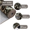 Acekool Traditional Foldable Washable Area Rug, 5'x7' Thin Retro Floral Non-Slip Carpet Mat, Dark Green, Indoor Accent for Living Room & Bedroom - 3 of 4