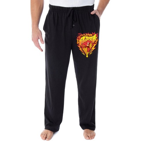 Dc Comics Men's The Flash Burning It Up Logo Loungewear Pajama