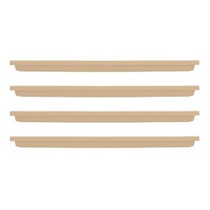 HC Companies SVN24000A34 Farmhouse Venetian 23.5 Inch Rectangular Durable Plastic Flower Box Plant Saucer Drip Trays, Sandstone Tan (4 Pack) - 1 of 3