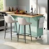 Rolling Kitchen Island Cart, with Wood Desktop, Cabinet and Drawers, Spice Rack, Towel Rack, Wine Rack, for Kitchen, Dining - 4 of 4