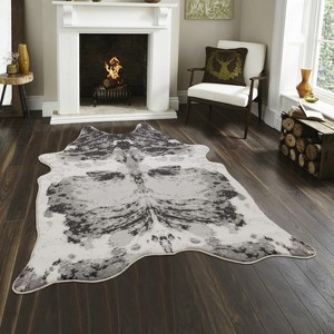 GDFStudio SierraRidge 5' x 7' Western Cowhide-Style Irregular Area Rug - 1 of 4