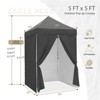 EAGLE PEAK 5x5 FT Pop up Canopy Instant Portable Tent with 4-Side Wall Panels - 3 of 4