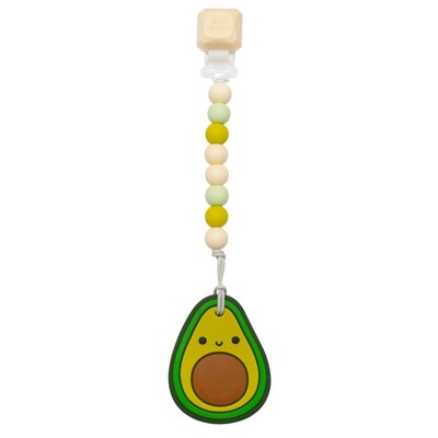 Loulou Lollipop Silicone Teether with Clip - Avocado
