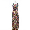 Women's Garden Flower Floral Slit Maxi Dress - Beeson River M - 3 of 4